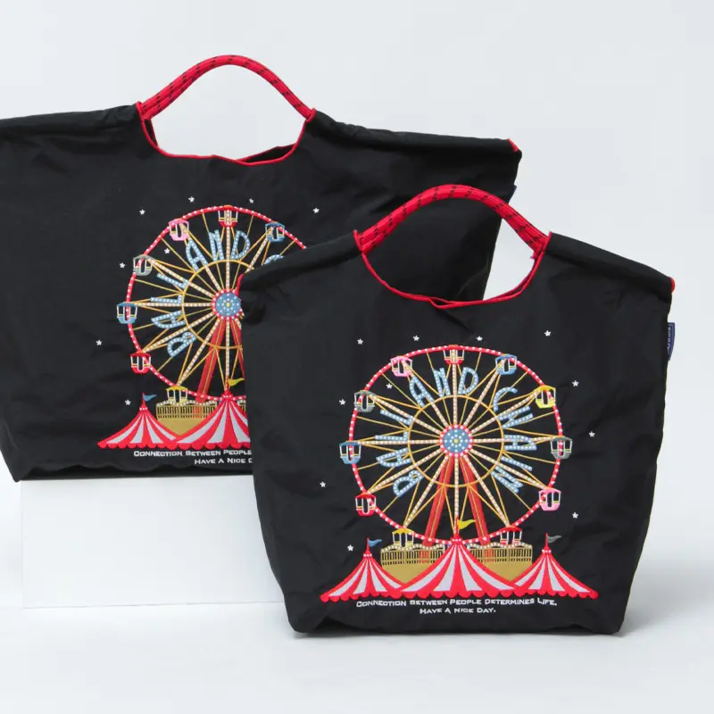 BALL＆CHAIN ボールアンドチェーン FERRIS WHEEL (フェリスウィール) エコバッグ (M) (L) ブラック