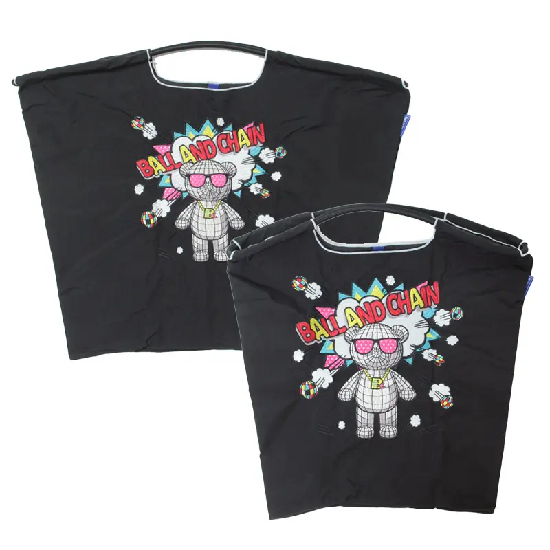 BALL＆CHAIN ボールアンドチェーン KUMA BOOM（クマブーム）エコバッグ (M) (L) ブラック