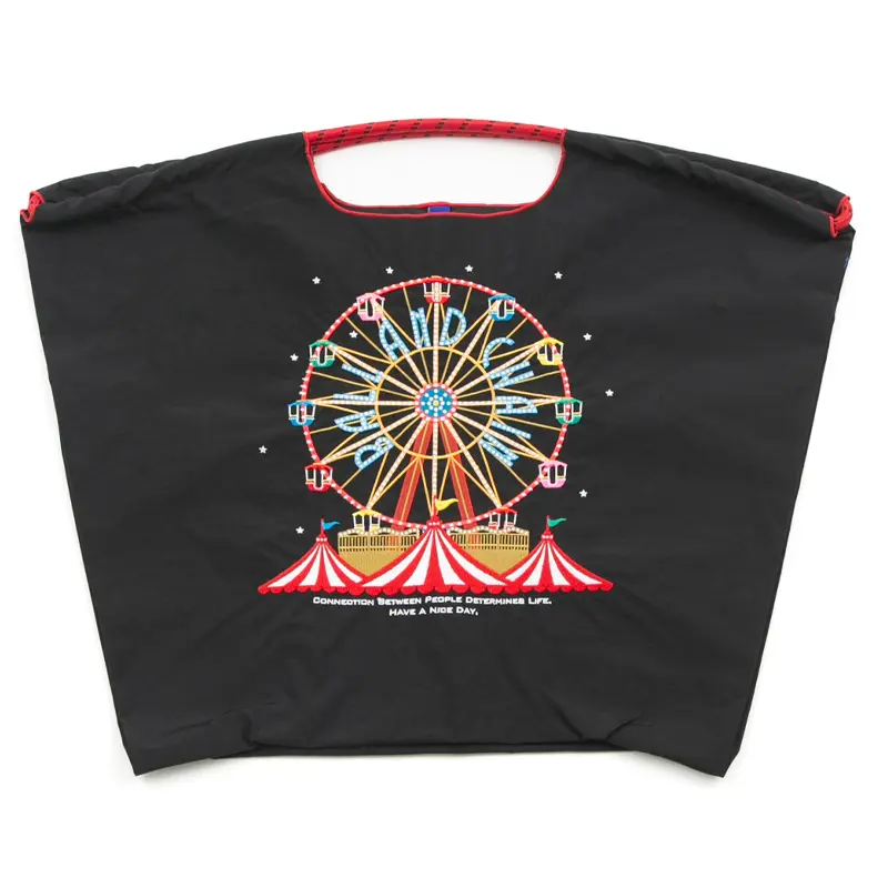 BALL＆CHAIN ボールアンドチェーン FERRIS WHEEL (フェリスウィール) エコバッグ (M) (L) ブラック L