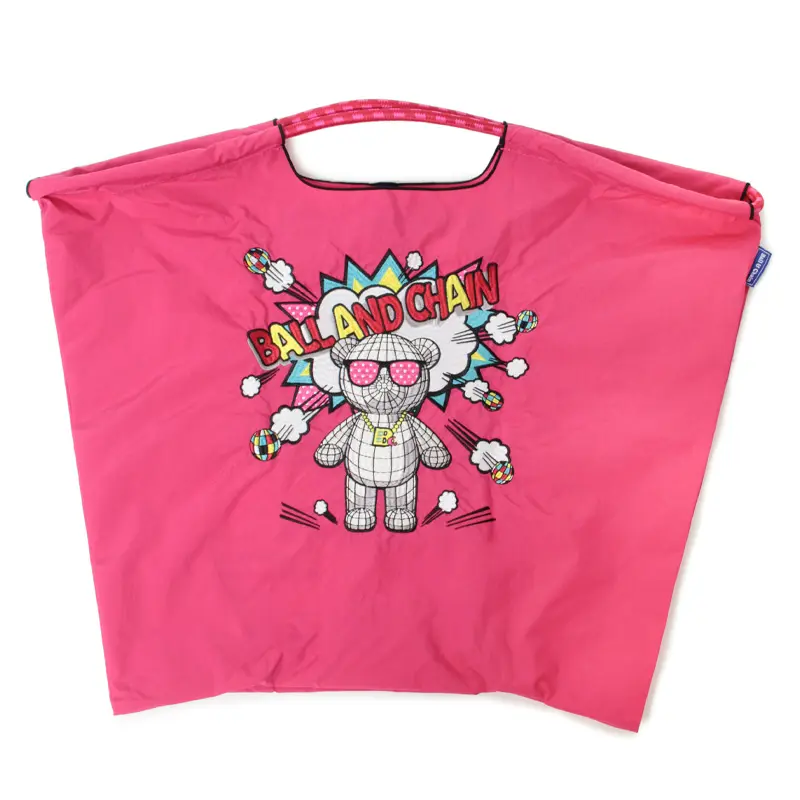 BALL＆CHAIN ボールアンドチェーン KUMA BOOM（クマブーム）エコバッグ (M) (L) ピンク L