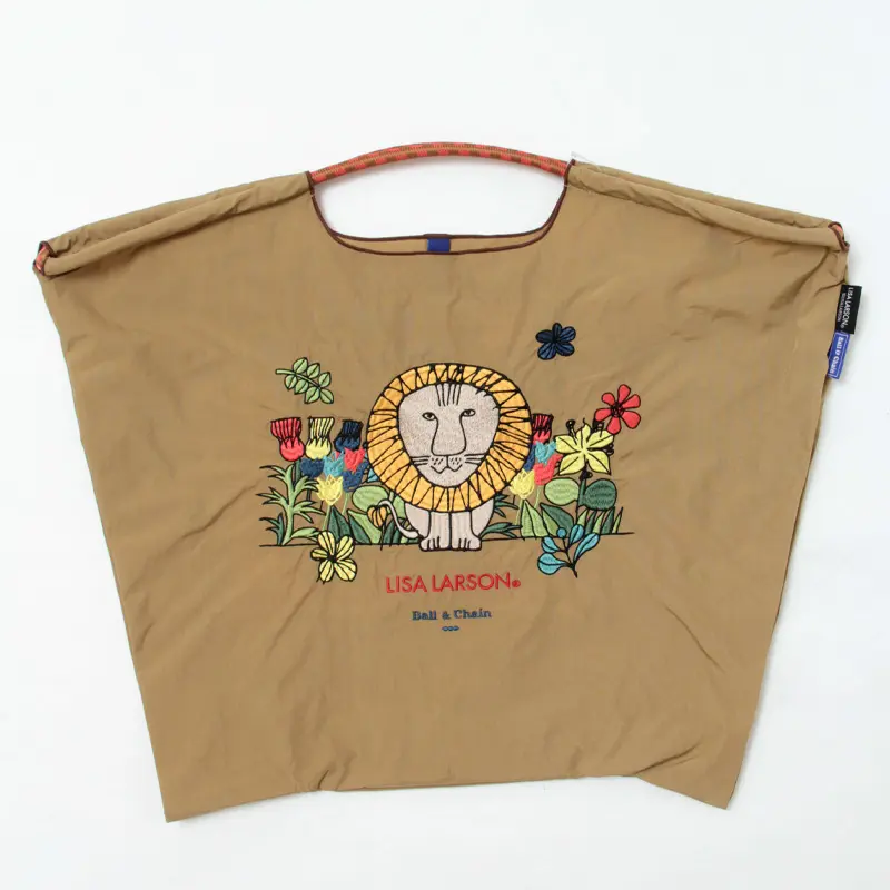 BALL＆CHAIN ボールアンドチェーン LISA LARSON（リサ・ラーソン）ライオン エコバッグ (M) (L) ベージュ L