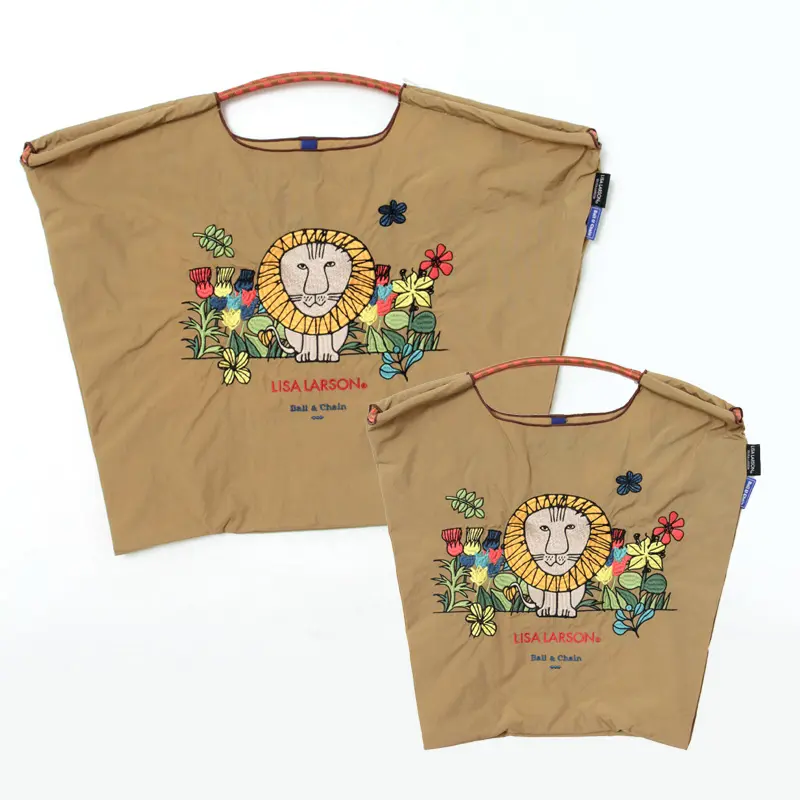 BALL＆CHAIN ボールアンドチェーン LISA LARSON（リサ・ラーソン）ライオン エコバッグ (M) (L) ベージュ