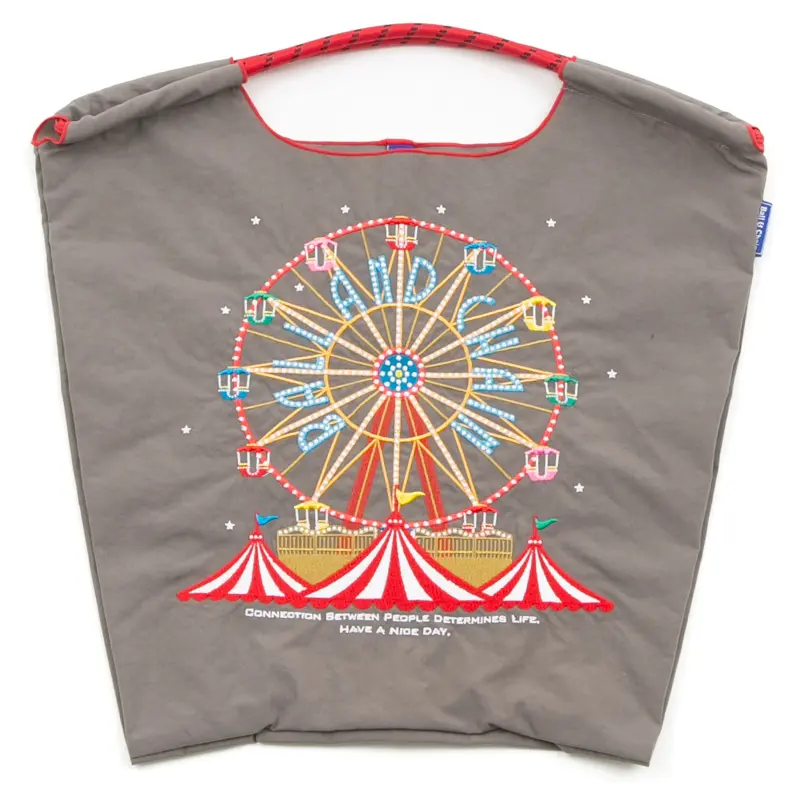 BALL＆CHAIN ボールアンドチェーン FERRIS WHEEL (フェリスウィール) エコバッグ (M) (L) グレー M