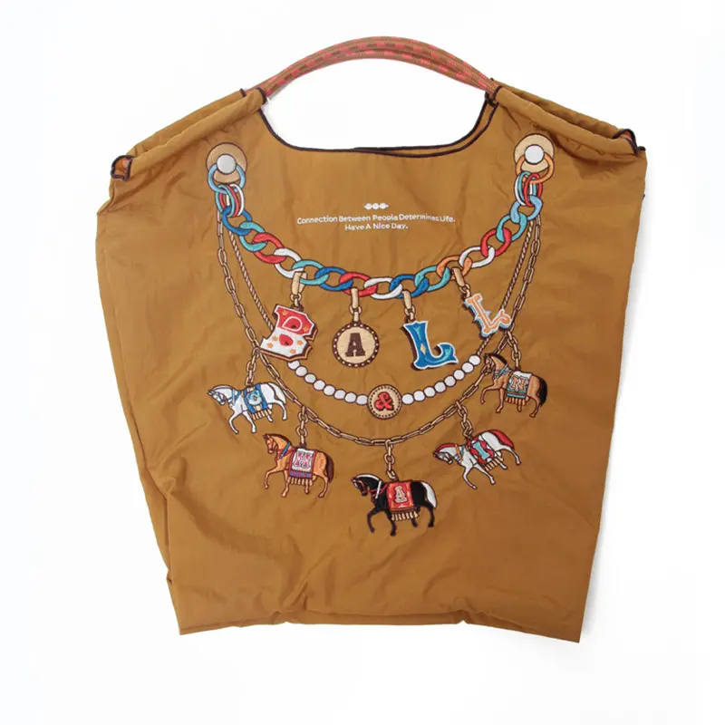 BALL＆CHAIN ボールアンドチェーン HORSE CHARM(ホースチャーム) エコバッグ (M) (L) キャメル M