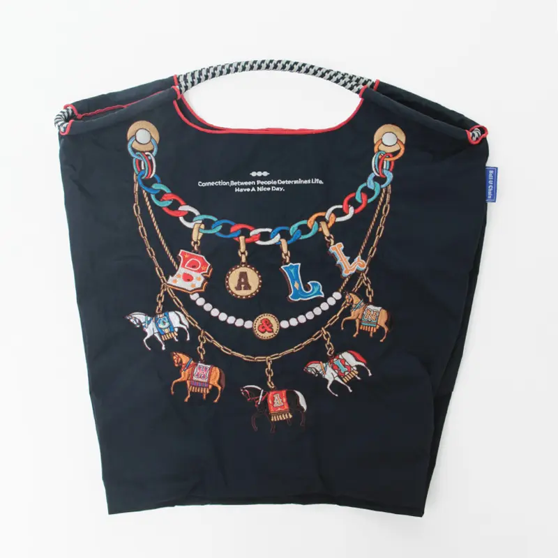 HORSE CHARM(ホースチャーム) エコバッグ (M) (L) ネイビー