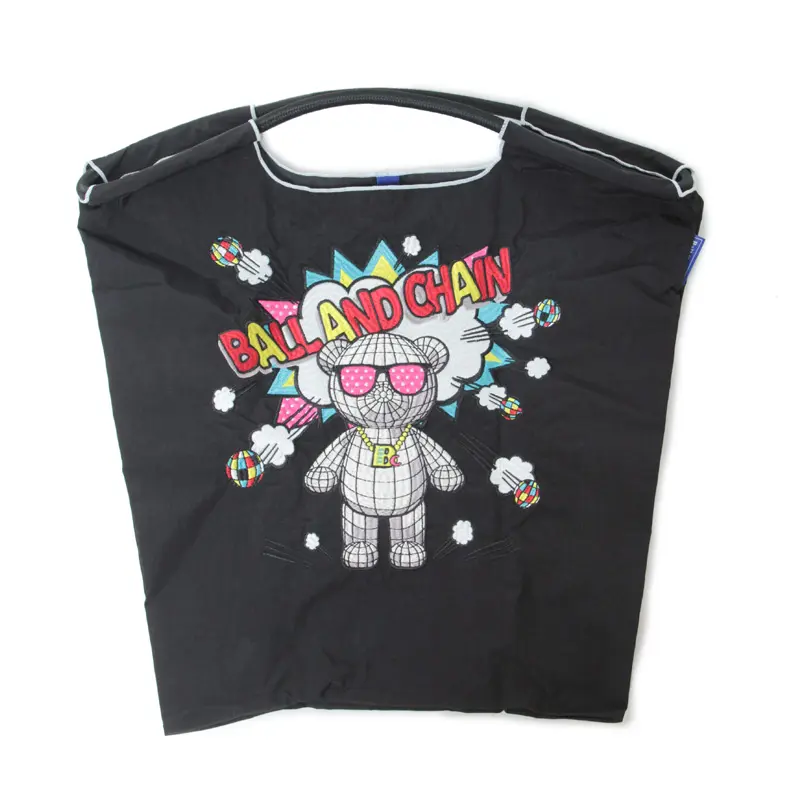 BALL＆CHAIN ボールアンドチェーン KUMA BOOM（クマブーム）エコバッグ (M) (L) ブラック M