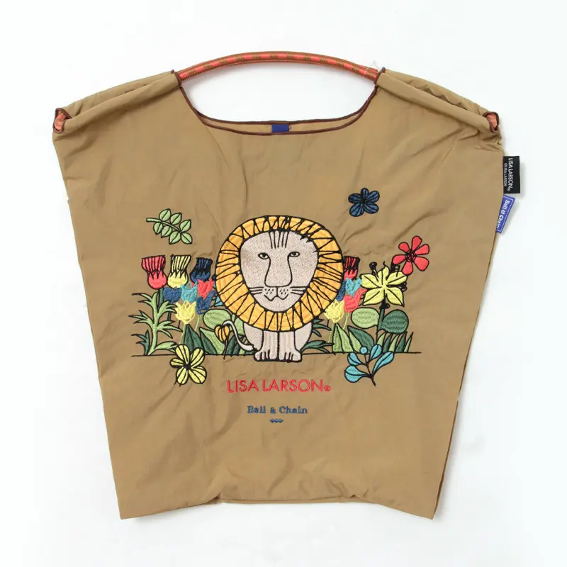 BALL＆CHAIN ボールアンドチェーン LISA LARSON（リサ・ラーソン）ライオン エコバッグ (M) (L) ベージュ M
