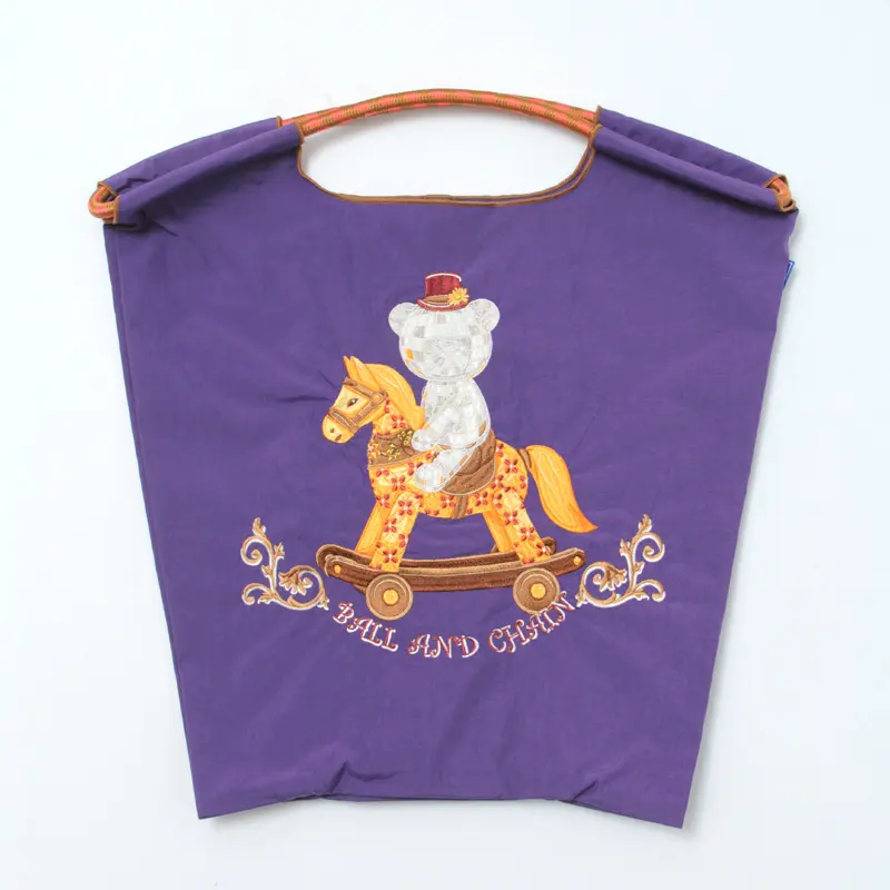 BALL＆CHAIN ボールアンドチェーン ROCKING HORSE（ロッキングホース）エコバッグ (M) (L) パープル M