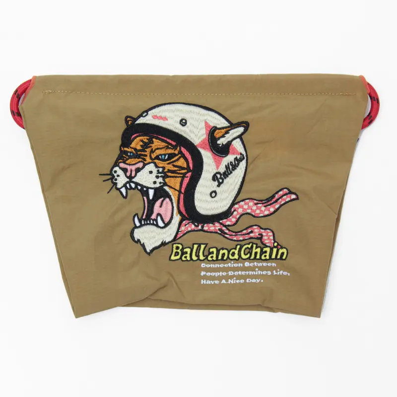 BALL＆CHAIN ボールアンドチェーン HELMETTO TIGER (ヘルメットタイガー) ポーチ (L) ベージュ L