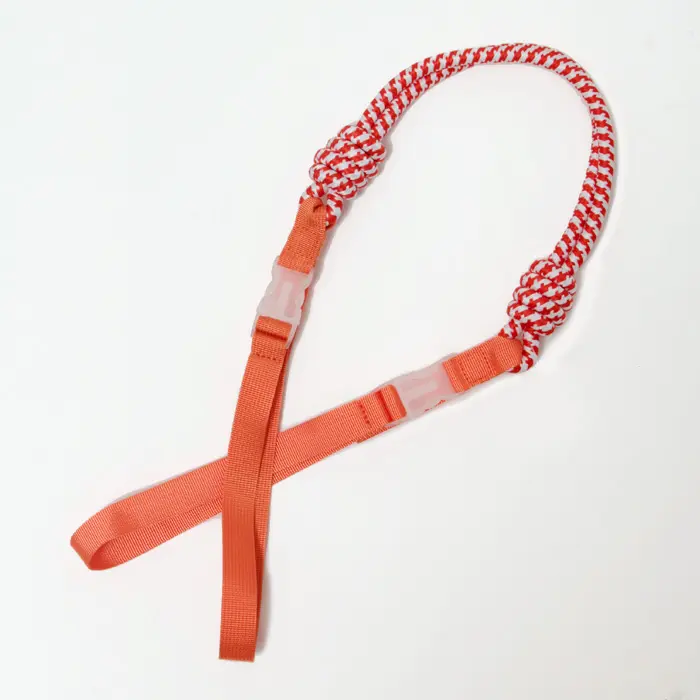 BALL＆CHAIN ボールアンドチェーン P.STRAP (F) パラコードストラップ ORANGEｘWHITE
