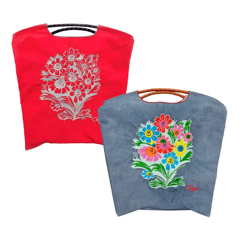 BALL＆CHAIN ボールアンドチェーン RYU AMBE.FLOWER(リュウ アンベ.フラワー) エコバッグ (M)