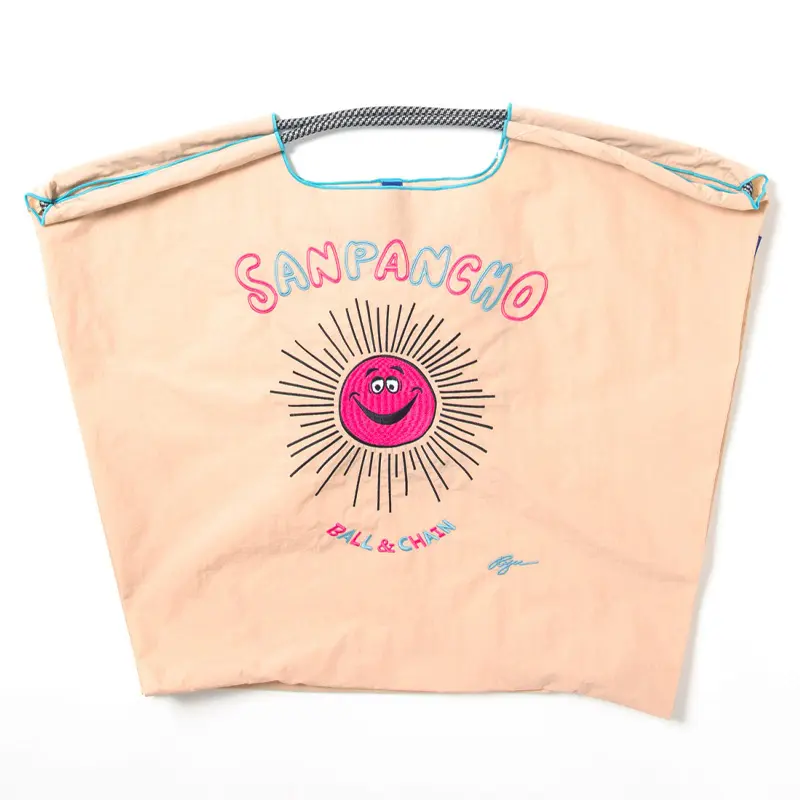 BALL＆CHAIN ボールアンドチェーン SANPANCHO(サンパンチョ) エコバッグ (M) (L) ベージュ L