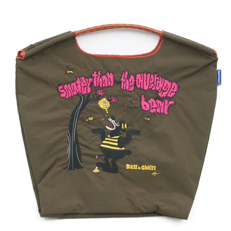 BALL＆CHAIN ボールアンドチェーン HONEY&BEAR(ハニー＆ベアー) エコバッグ (M) (L) カーキ M