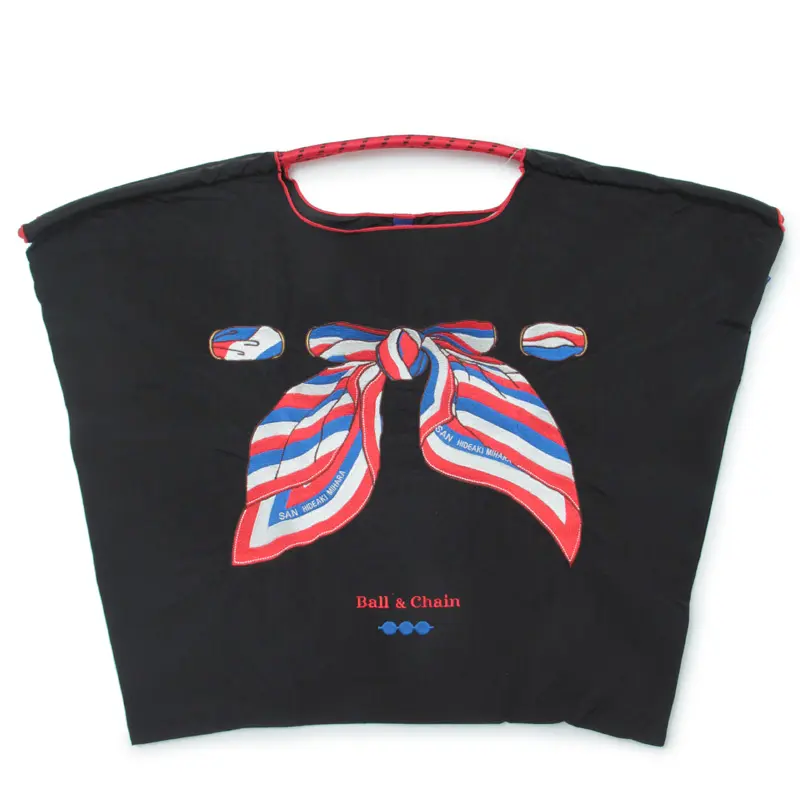 BALL＆CHAIN ボールアンドチェーン SCARF (スカーフ) エコバッグ (M) (L) ブラック L