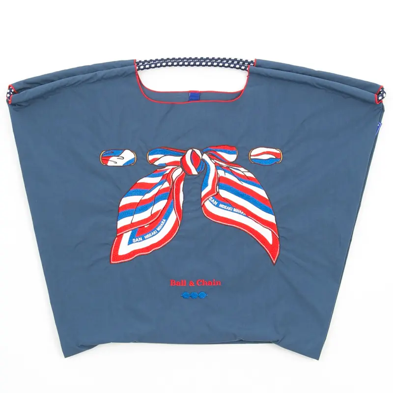 BALL＆CHAIN ボールアンドチェーン SCARF (スカーフ) エコバッグ (M) (L) ネイビー L