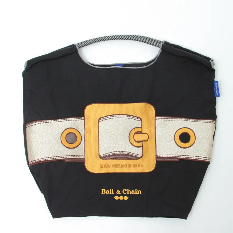 BALL＆CHAIN ボールアンドチェーン BUCKLE (バックル) エコバッグ (M) (L) ブラック1 M