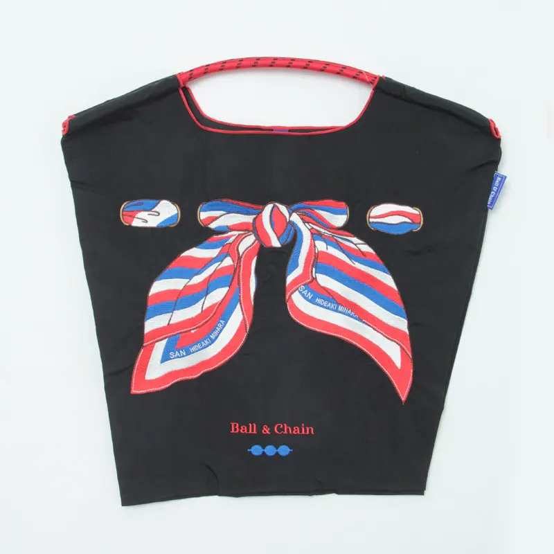 BALL＆CHAIN ボールアンドチェーン SCARF (スカーフ) エコバッグ (M) (L) ブラック M