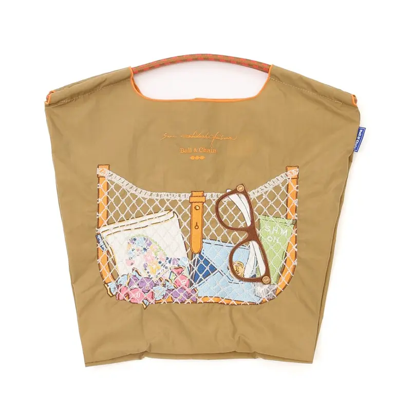 BALL＆CHAIN ボールアンドチェーン MESH POCKET（メッシュポケット）エコバッグ (M) ベージュ