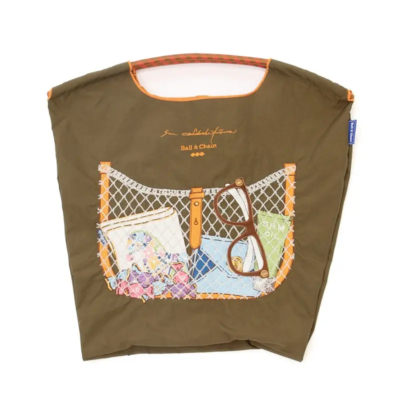 BALL＆CHAIN ボールアンドチェーン MESH POCKET（メッシュポケット）エコバッグ (M) カーキ
