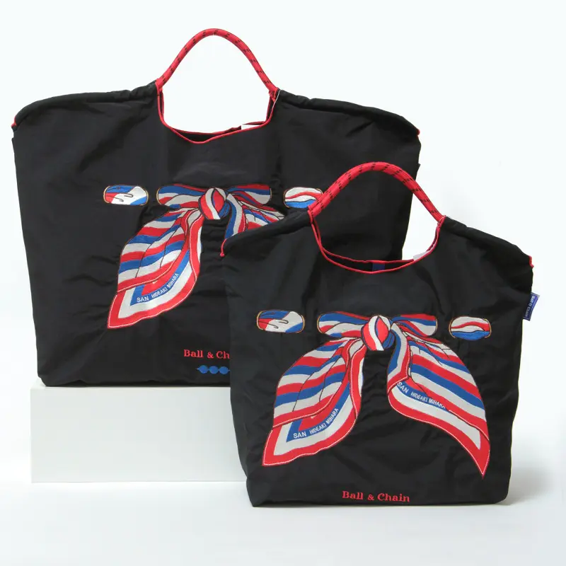 BALL＆CHAIN ボールアンドチェーン SCARF (スカーフ) エコバッグ (M) (L) ブラック