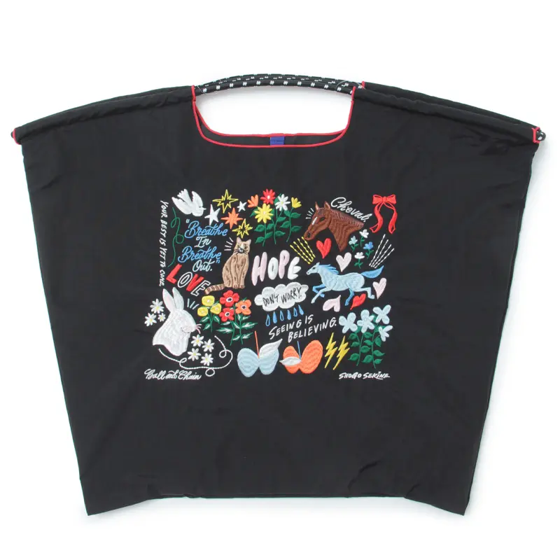 BALL＆CHAIN ボールアンドチェーン Garden (ガーデン) エコバッグ (M) (L) ブラック L