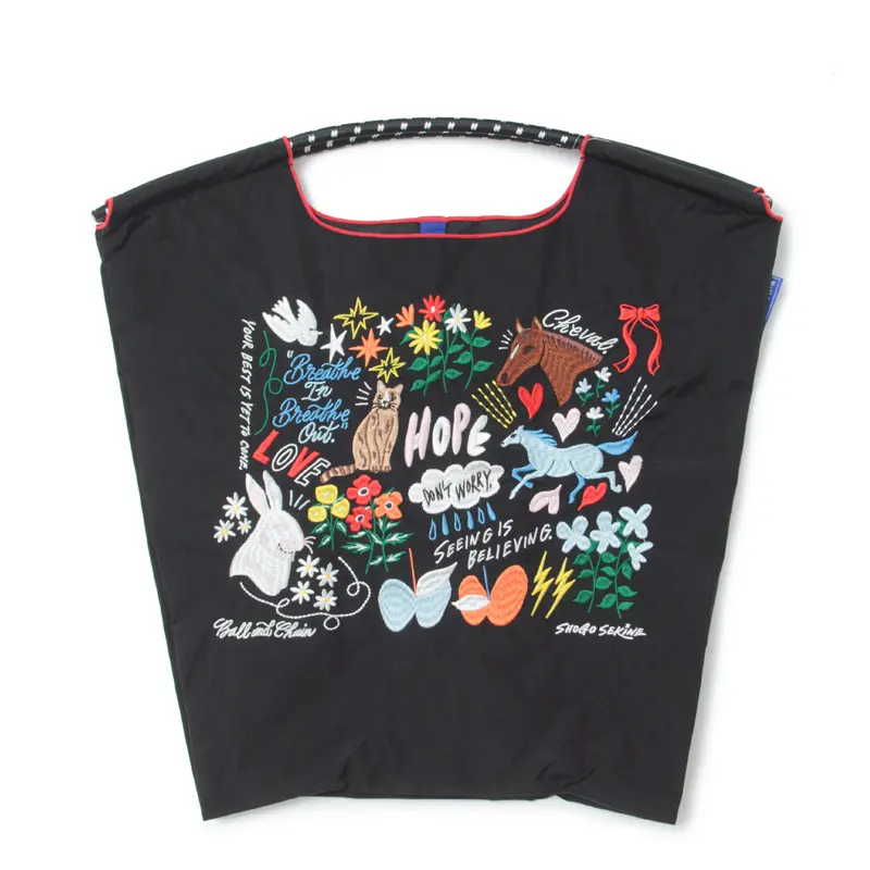 BALL＆CHAIN ボールアンドチェーン Garden (ガーデン) エコバッグ (M) (L) ブラック M