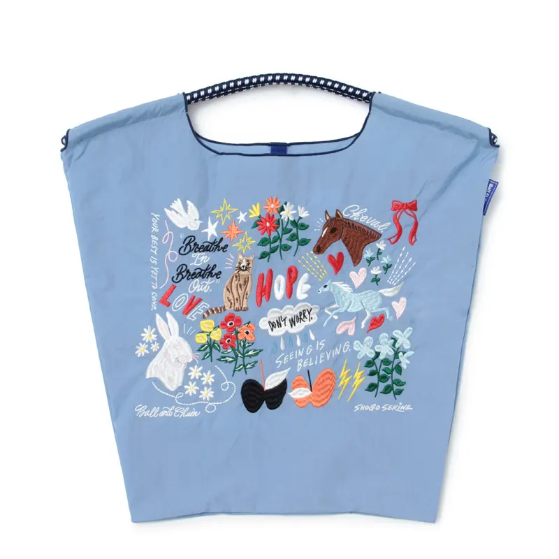 BALL＆CHAIN ボールアンドチェーン Garden (ガーデン) エコバッグ (M) (L) ゼニスブルー M
