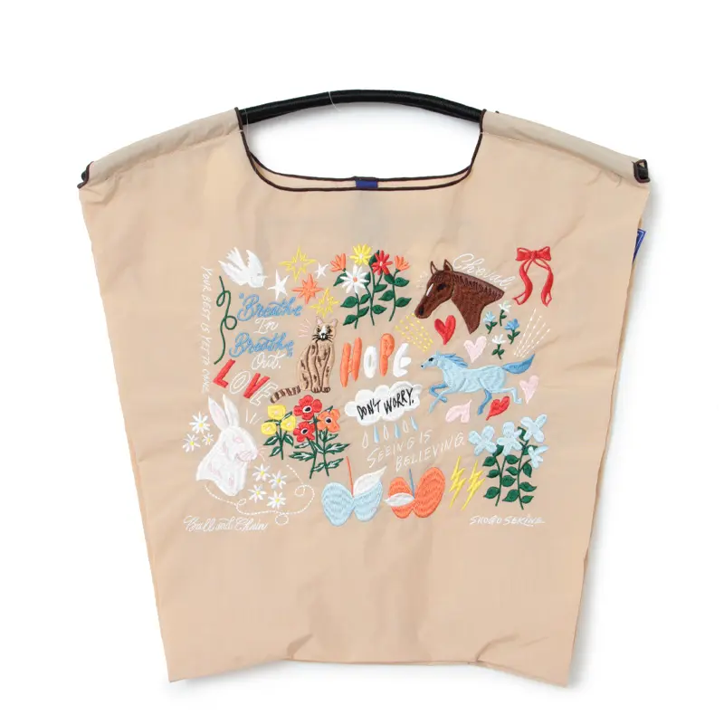 BALL＆CHAIN ボールアンドチェーン Garden (ガーデン) エコバッグ (M) (L) ベージュ M