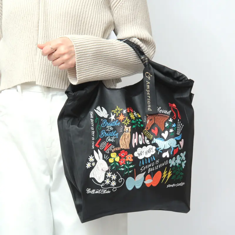 BALL＆CHAIN ボールアンドチェーン ウォッシャブルレザー トートバッグ (M) S.HOPE/BLACK