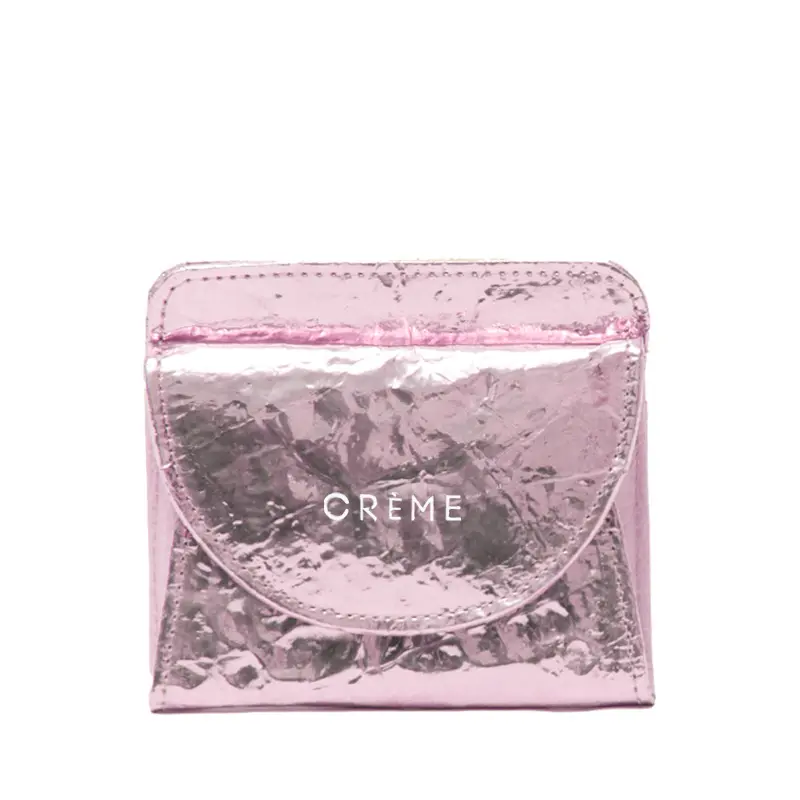 CREME クレム ラミナスティール 小銭入れ ピンク