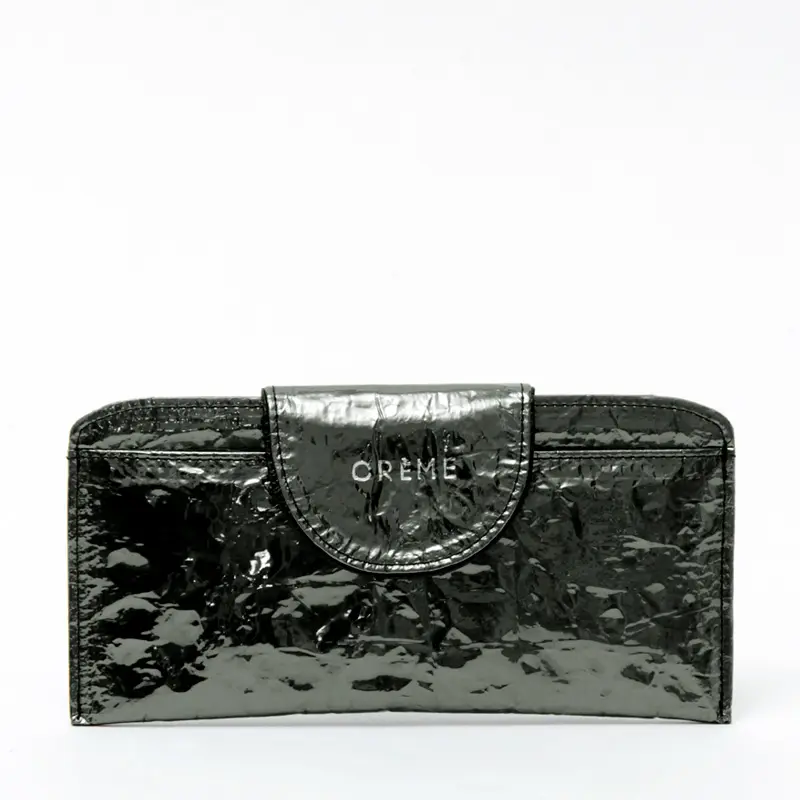 CREME クレム ラミナスティール 薄型長財布 ブラック