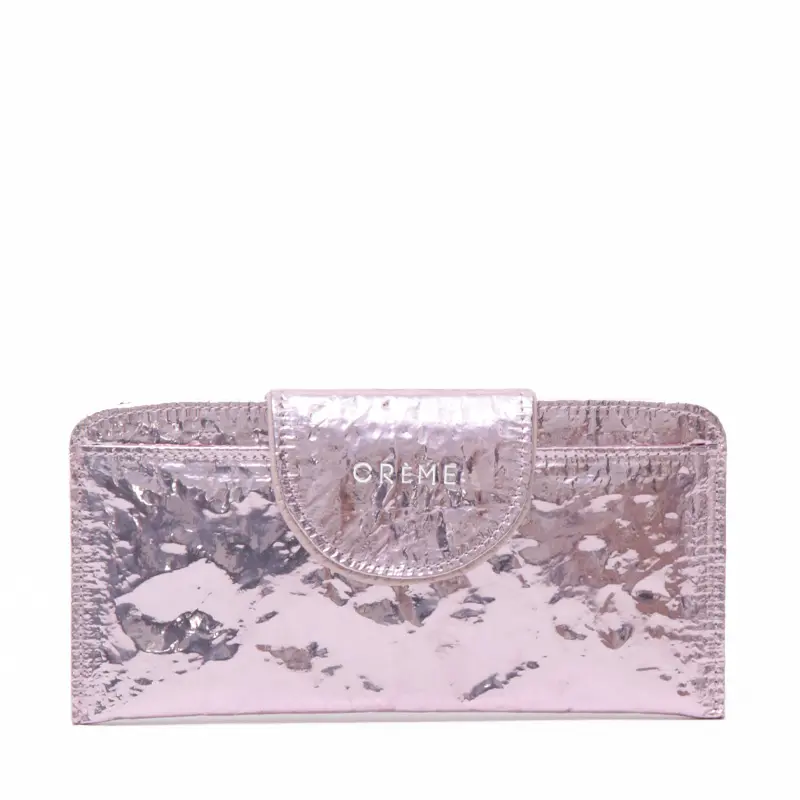 CREME クレム ラミナスティール 薄型長財布 ピンク