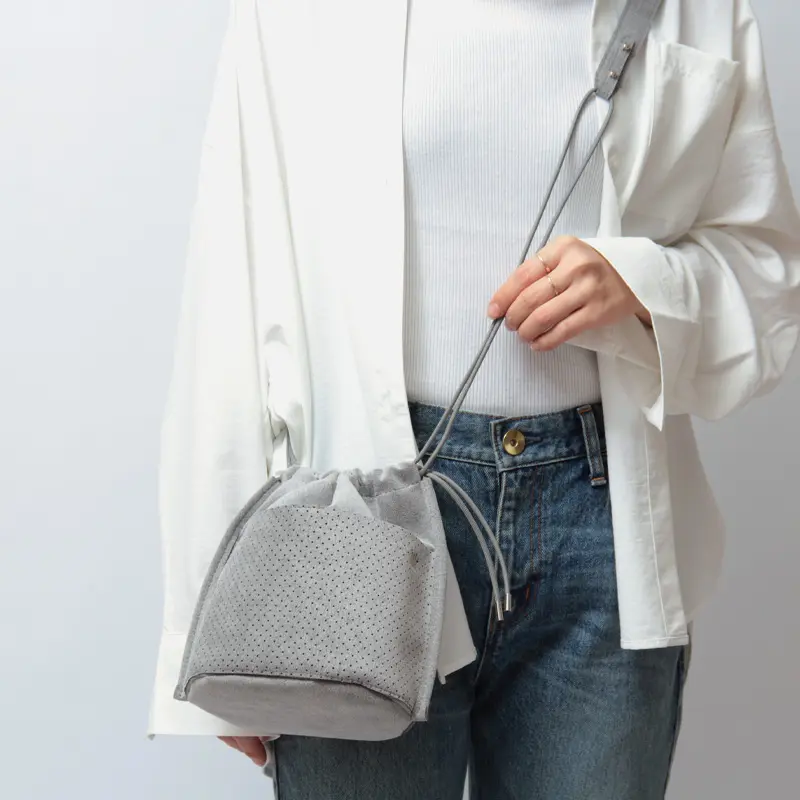 MNNG エムエヌエヌジー Marron Shoulder Mini ショルダーバッグ ミックスグレー