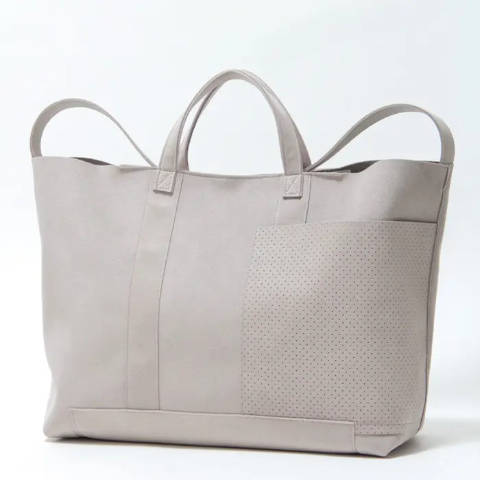 MNNG エムエヌエヌジー Stuck Tote ウルトラスエード 2way トートバッグ (L) グレージュ