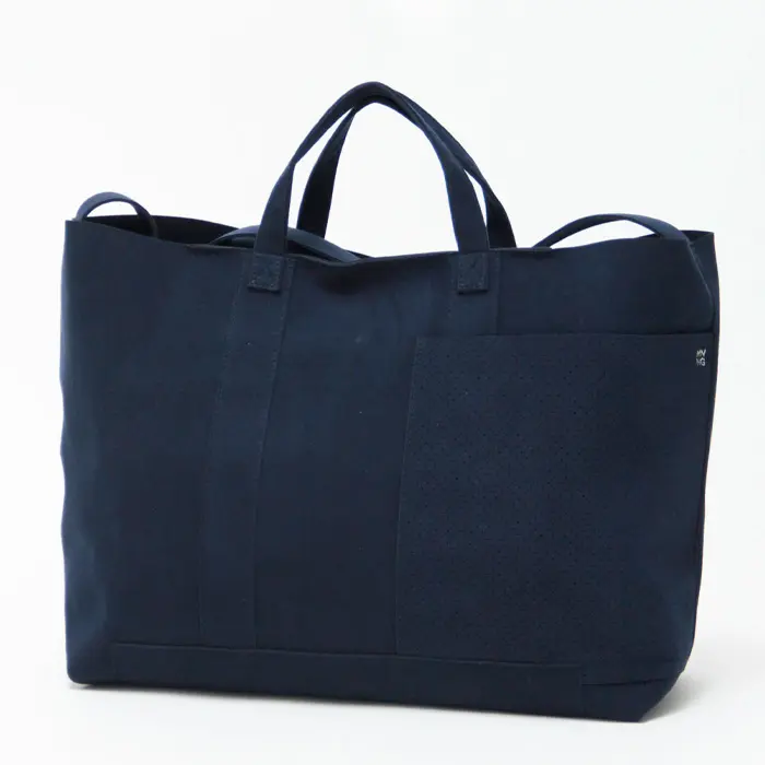 MNNG エムエヌエヌジー Stuck Tote ウルトラスエード 2way トートバッグ (L) ネイビー