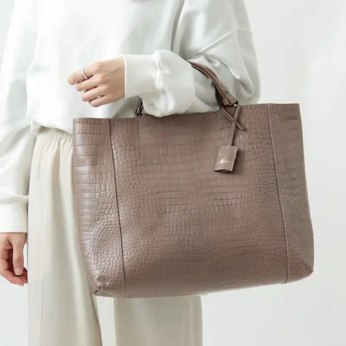 mononogu モノノグ TT Tote クロコダイル型押し 2way トートバッグ