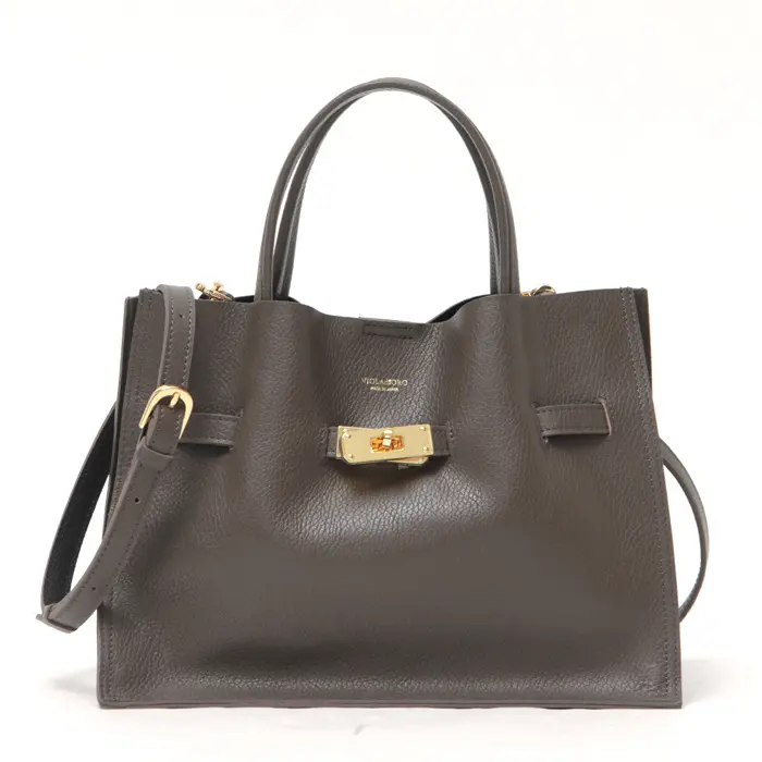 VIOLAd'ORO ヴィオラドーロ TRERO トレロ 2way トートバッグ(M) ≪6月中≫ダークトープ【新色】