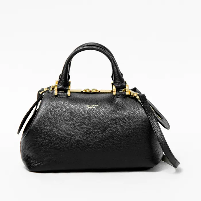 VIOLAd'ORO ヴィオラドーロ TRERO イタリアンWフェイスレザー 2way ボストンバッグ ブラック