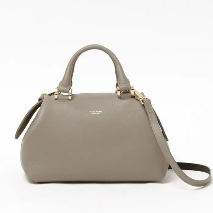 VIOLAd'ORO ヴィオラドーロ TRERO イタリアンWフェイスレザー 2way ボストンバッグ ライトトープ