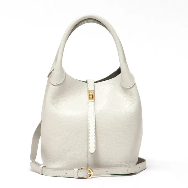 VIOLAd'ORO ヴィオラドーロ TRERO Wフェイスレザー 2way トートバッグ アイスグレー