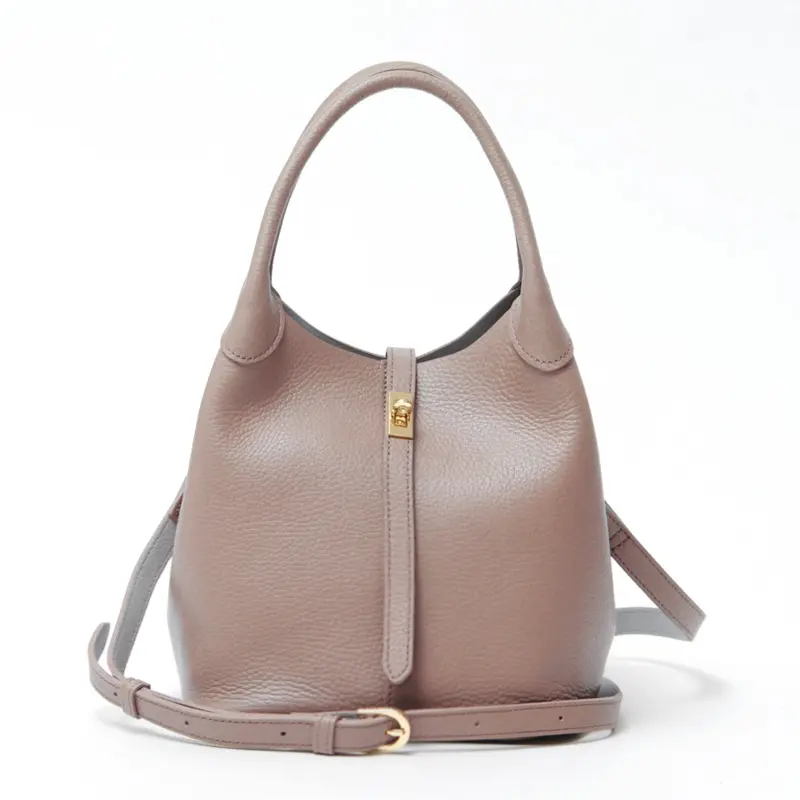 VIOLAd'ORO ヴィオラドーロ TRERO Wフェイスレザー 2way トートバッグ ピンクベージュ