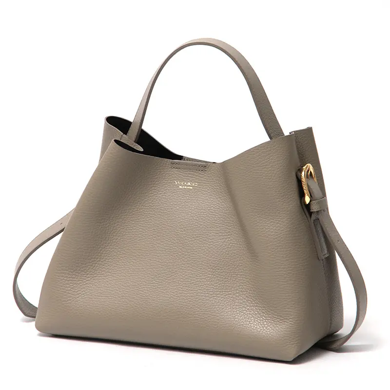 VIOLAd'ORO ヴィオラドーロ TRERO Wフェイスレザー  ワンショルダーバッグ ライトトープ