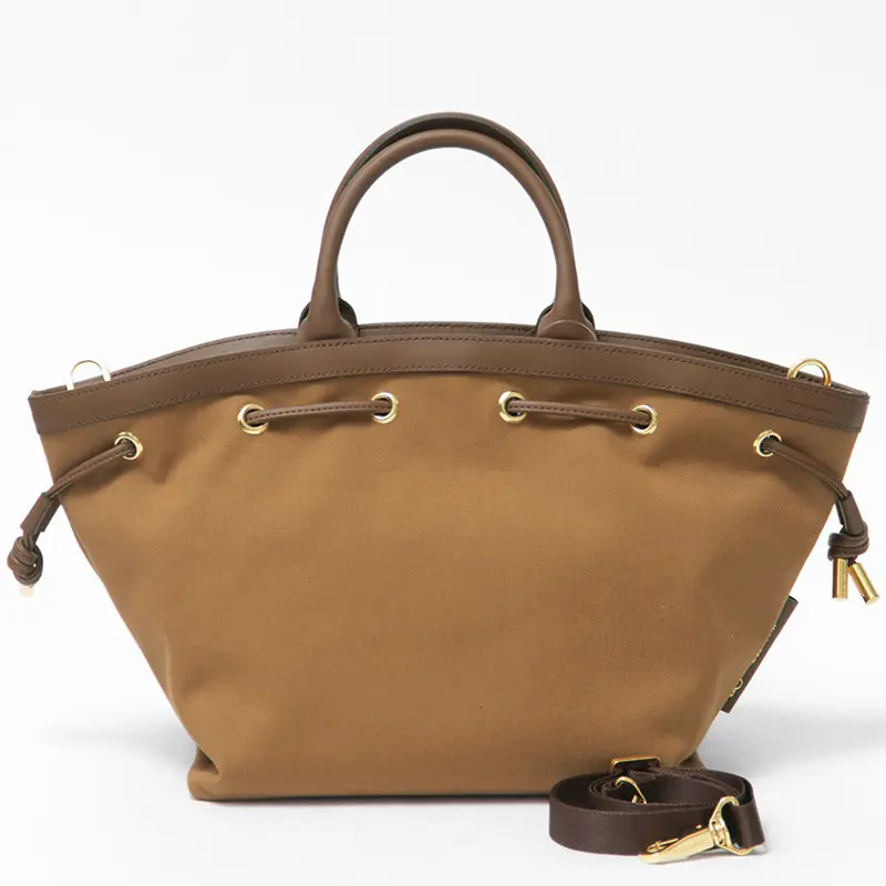 VIOLAd'ORO ヴィオラドーロ CAMPER キャンバス 2way トートバッグ V-2291 ブラウン/モカブラウン