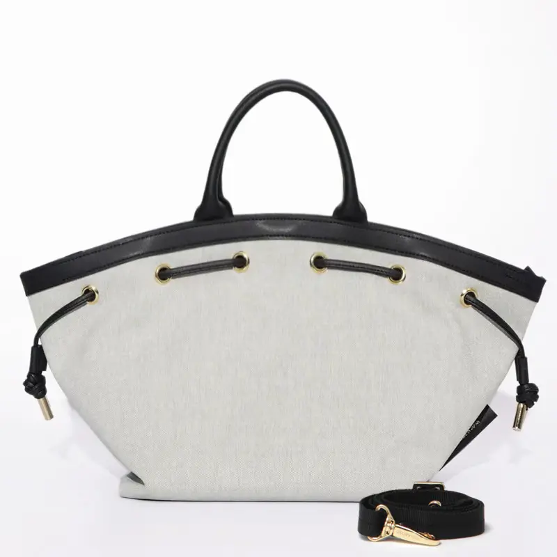 VIOLAd'ORO ヴィオラドーロ CAMPER キャンバス 2way トートバッグ V-2291 キャンパス/ブラック