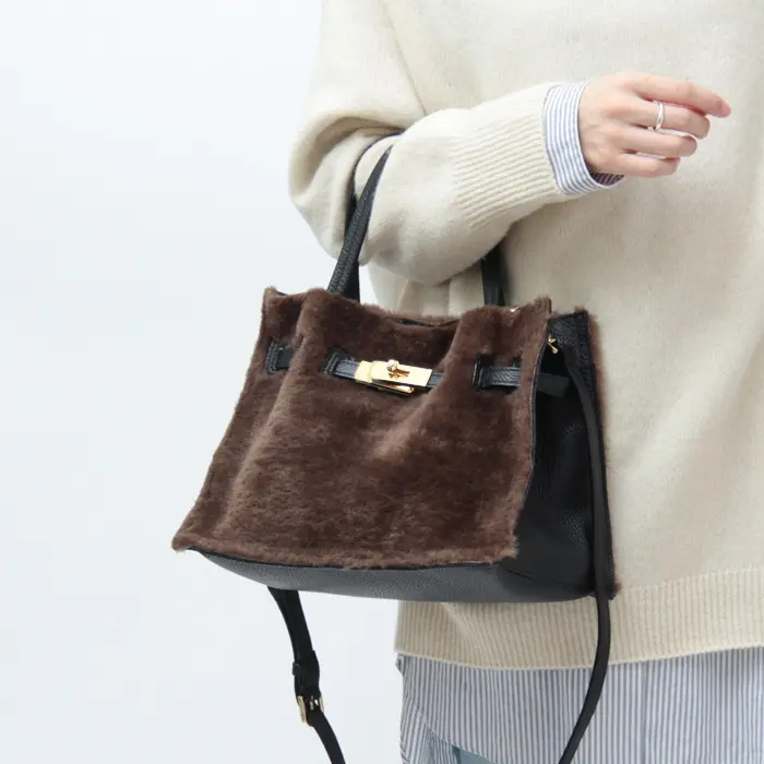 VIOLAd'ORO ヴィオラドーロ ELMO  エコファー 2way トートバッグ (M)