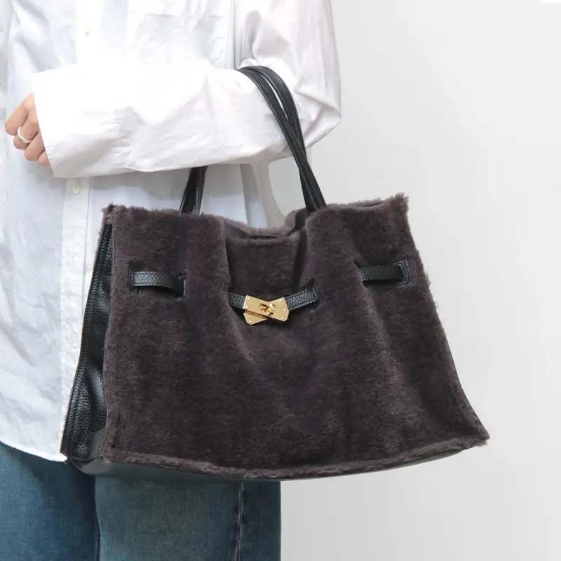 VIOLAd'ORO ヴィオラドーロ ELMO  エコファー トートバッグ (L)