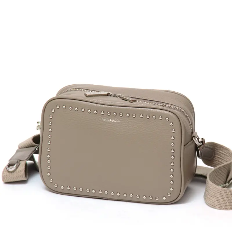 VIOLAd'ORO ヴィオラドーロ MIRO スタッズ ミニショルダー V-9031 トープ