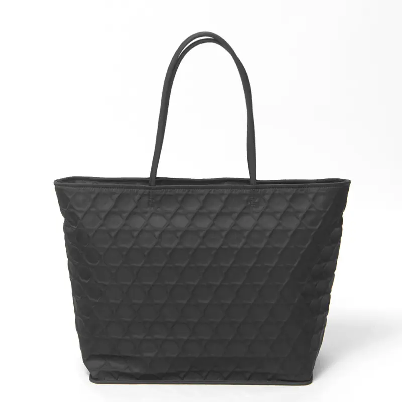 LAQUOH ラクーオ KAGOME EMBOSS NYLON ナイロン トートバッグ（L） ブラック