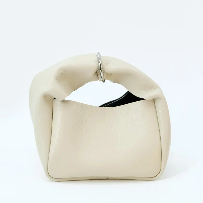 CUBE RING MUFF ダブルフェイスレザー ハンドバッグ