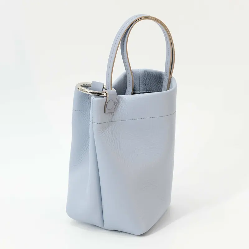 MINI RING POUCH ダブルフェイスレザー ハンドバッグ